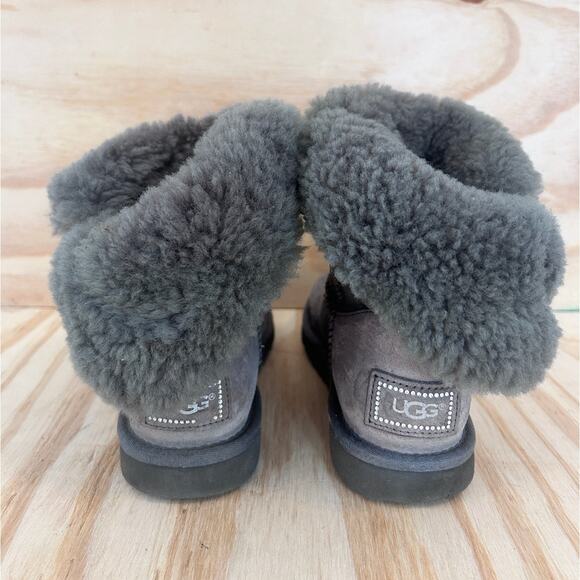 UGG Australia - Bailey Button Bling - Boots - Gray - Women's - 6 - S/N 3349 - Picture 6 of 9